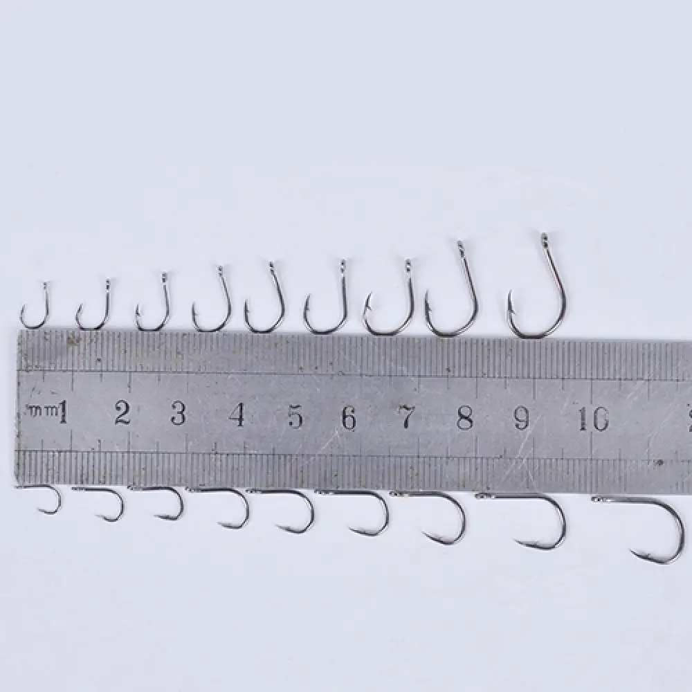 

70% Hot Sale 500 Pcs Fish Jig Hooks with Hole Fishing Hook Tackle Box Carbon Steel Fishhook