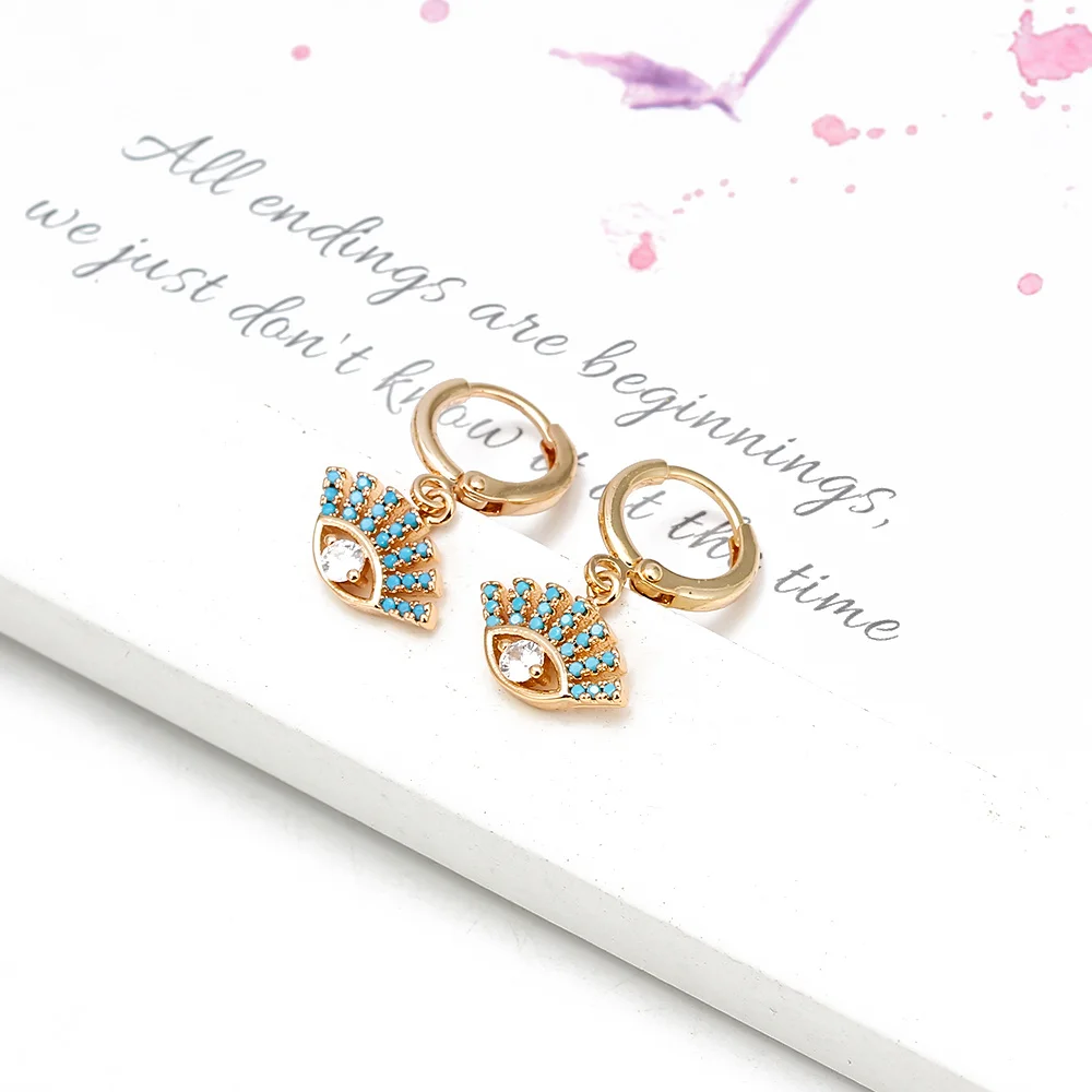 

Wish Card Evil Eye Drop Earrings Women Exquisite Statement Jewelry Earrings for Party Fashion Jewelry Gifts BD462