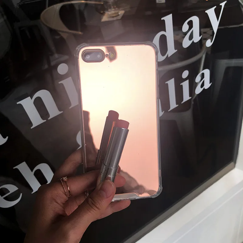 

Mirror mirror phone case is suitable for iPhone11 12Pro Max mini X XR XSMax8 7 6PluS four-corner anti-fall protective back cover