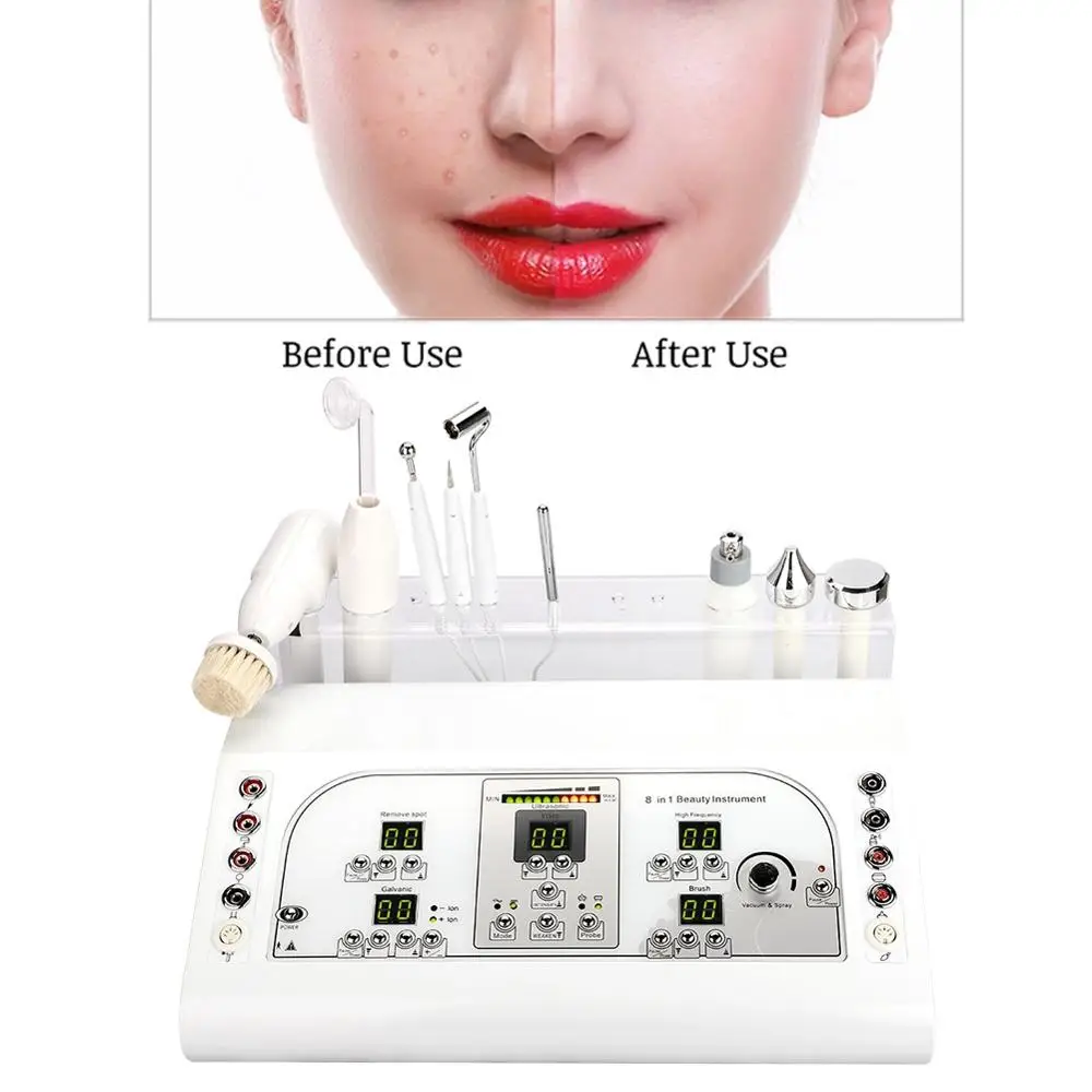 

Eight One Multi-Function Beauty Instrument Ultrasonic Microdermabrasion Electrotherapy Deep Cleansing Skin Care Machine Supplies