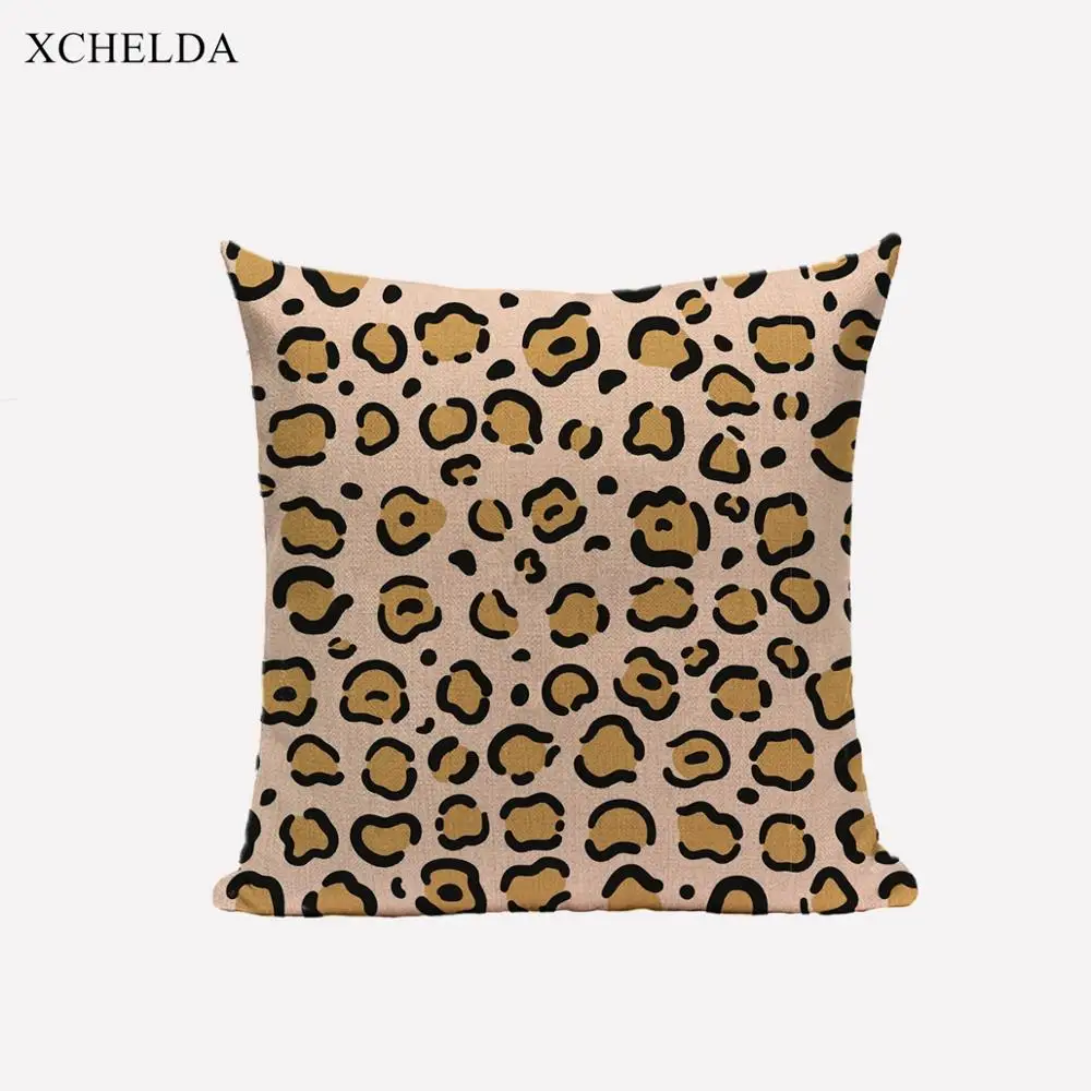 Шкуру животного узорчатый чехол скандинавский Стиль декоративная 45*45 льняная