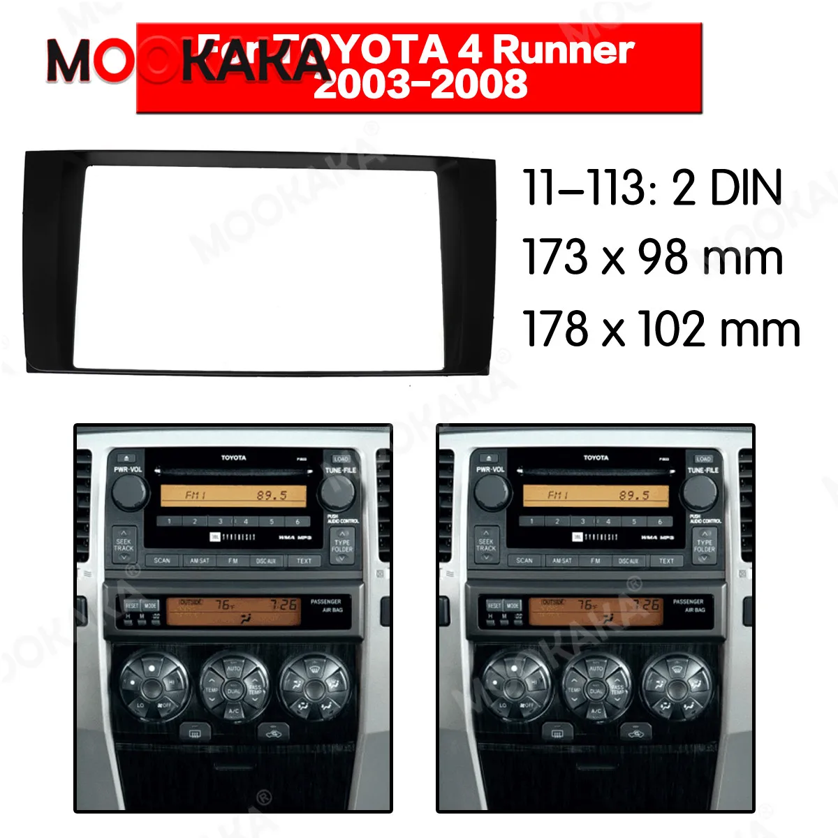 

Mookaka 2 Din Автомобильная радиоустановка Fascia рамка для LEXUS RX-300 1997-2003/комплект TOYOTA стерео плейер отделка крепление приборной панели