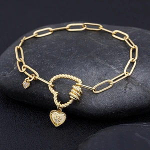 AIBEF High Quality Heart of Evil Eye Adjustable Bracelets Cubic Zirconia Women Jewelry Accessories Friend Couple Birthday Gift