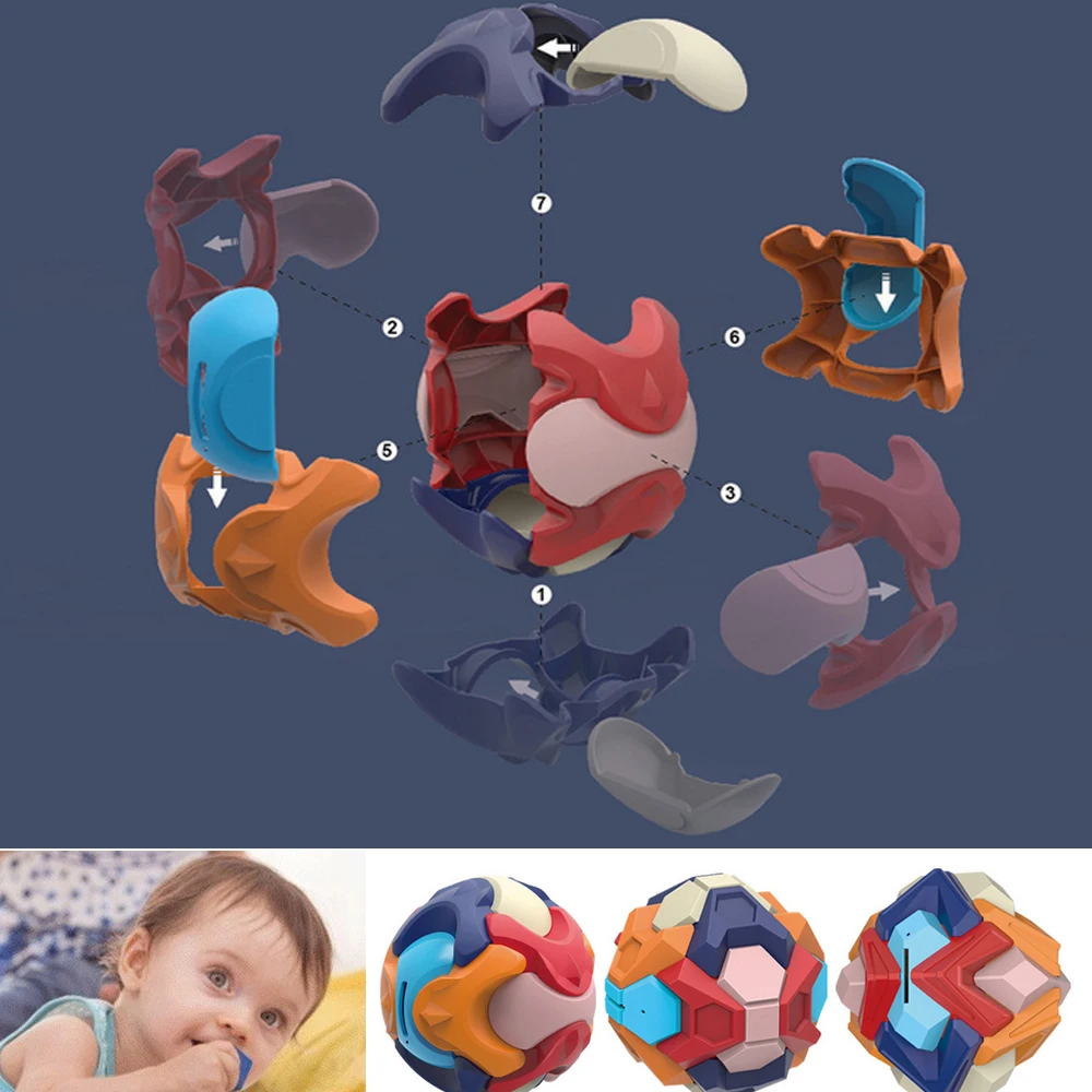 

Children's Casual Toy Assembled Coin Bank Early Childhood Education Disassembly Building Block Ball Luban Building Block Ball