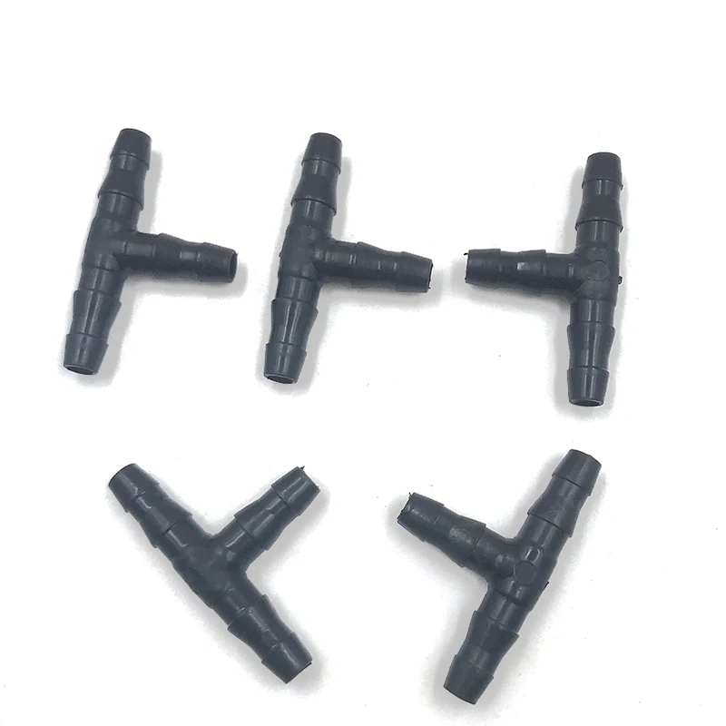 Трехходовые Зазубренные соединители для садового орошения 4/7 мм тройник сада