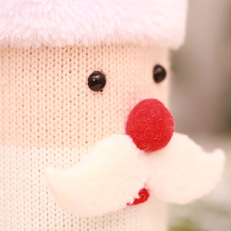 

Christmas Snowman Wine Bottle Cover Set Santa Claus Bottle Sweater Snowman Xmas Home Party Ornament 2PCS