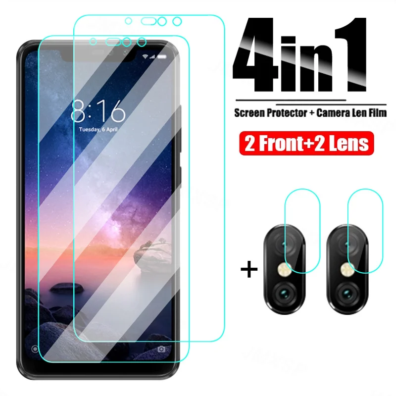 

4 в 1 закаленное стекло для Xiaomi Redmi Note 8 7 6 Pro 8T Защитное стекло для Redmi 8 8A 7 7A 6 6A K30 10X Pro Защитная пленка для объектива
