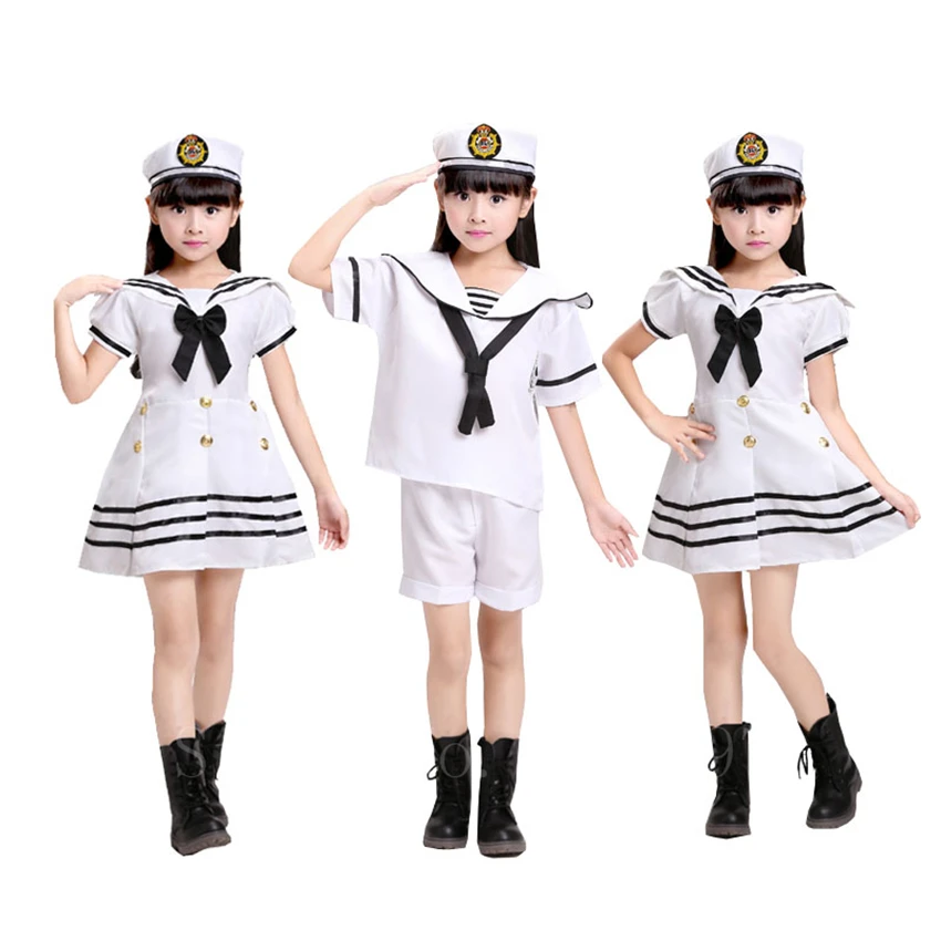 Детский костюм на Хеллоуин матросские униформы для маленьких мальчиков платье
