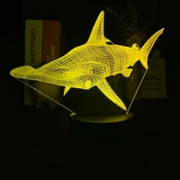 marine life shark sphyrnidae 3d night light led neon sign home bluetooth speaker bedroom decor bedside kids room table lamp