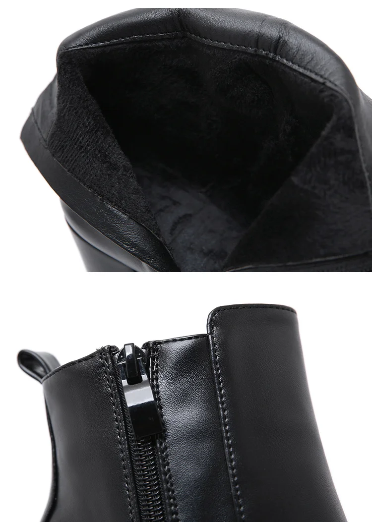 Зимние сапоги Новая женская обувь На платформе Каблук 16 см туфли на высоком