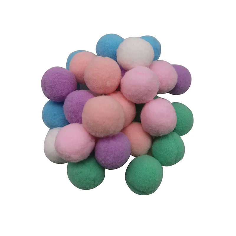 

Colorful Soft Plush Ball Cat Toy Interactive Cat Toy Play Ball Kitten Toy Candy Color Ball Assorted Cat Toy 30 Pieces