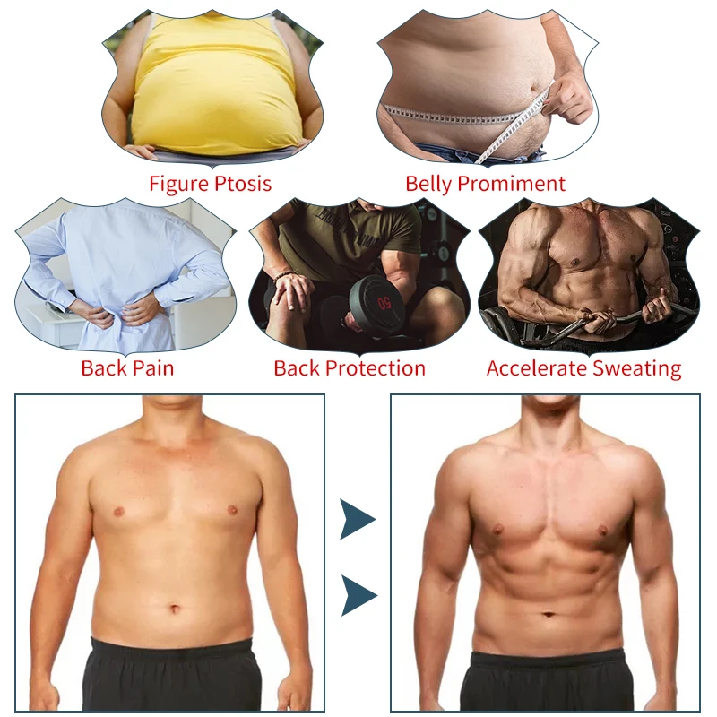 

Chaleco de neopreno de sauna para hombres y mujeres, moldeador de cuerpo, entrenador de cintura, camiseta adelgazante, cors,