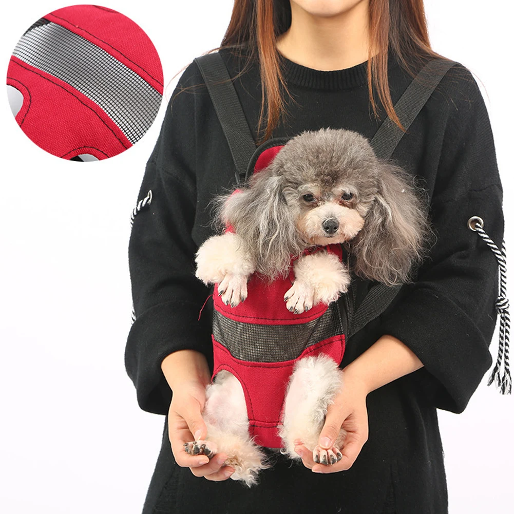 

Carrier Backpack for Dogs Pet Cat Mesh Outdoor Travel Products Breathable Shoulder Handle Bags for Small Dog Cats
