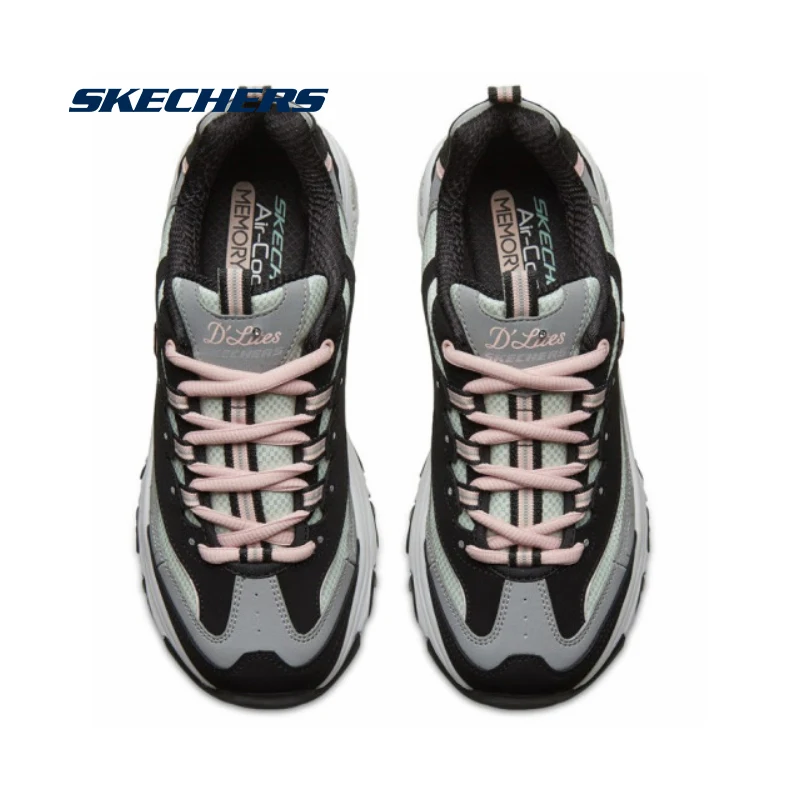 

Skechers Women Shoes Fashion Women Casual Shoes Platform Women Sneakers Brand Luxury Vulcanize Shoes Woman 13143-BKGY