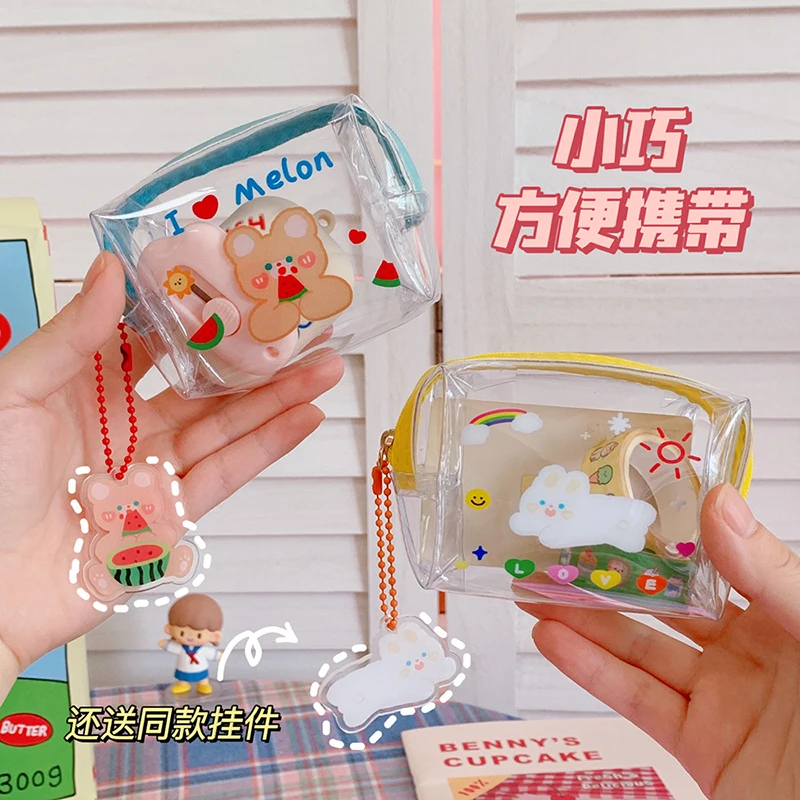 

Kawaii Rabbit Jelly Coin Wallet Purse Student PVC Waterproof Transparent Change Purse Girl Mini Cute Coin Pouch Key Holder WY11