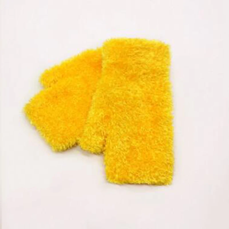 

Gloves Women Half Mittens Korean Style Fingerless Solid Warm Students All-match Kawaii Winter Teenager Girls Comfortable Furry