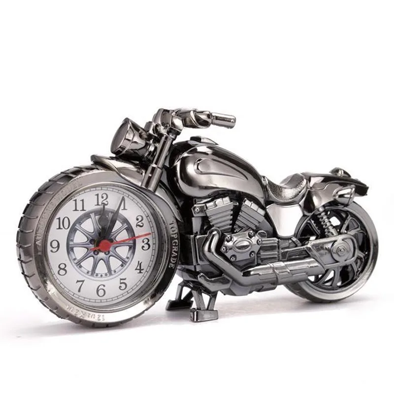 Creative Motorcycle Motorbike Pattern Alarm Clock Desk Home Birthday Gift Cool (Wheel Type was Randomly) | Дом и сад