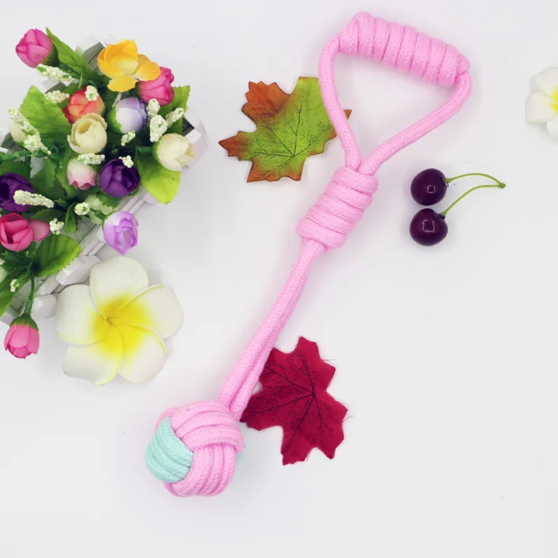 Pet Cotton Rope Ball Cat And Dog Chew Toy Bite Resistant Tnteractive Puzzle Toys Soft Comfortable Molar Teeth Cleaning Tools