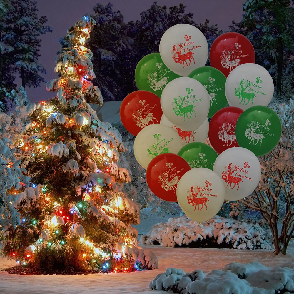 Йориу 10 шт рождественские воздушные шары с оленем Воздушный латексный шар для