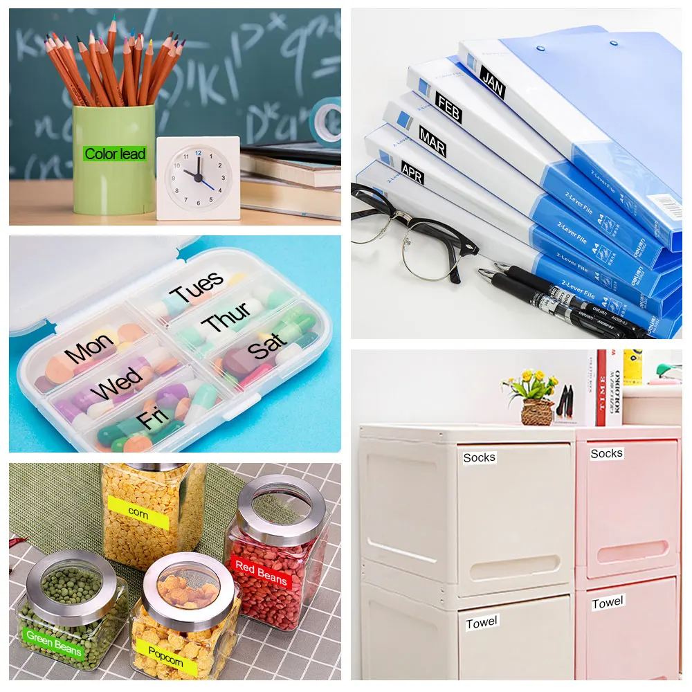 Устройство для изготовления этикеток UniPlus черного цвета на желтом фоне 641 TZe641 |