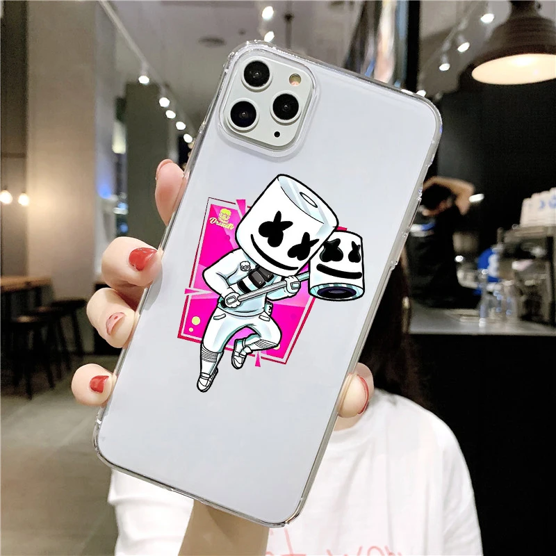 Роскошный чехол из ТПУ для DJ marshmallow телефона iPhone X XS 11Pro Max XR iPhones 8 7 6 6S Plus 5S SE мягкий