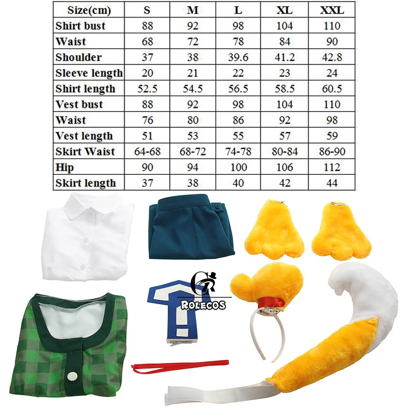 ROLECOS костюм для косплея по пересечению животных летний изабеля женский рубашка