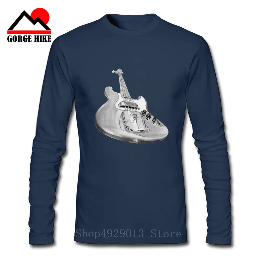 Музыка бас гитара футболка с длинным рукавом на заказ бренд DJ одежда хип хоп Пара