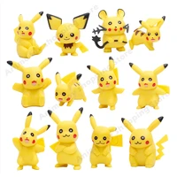 12pcsset 8cm pokemon dolls anime toy pikachu action toy figure toys model ornaments anime toys figures for kids christmas gifts