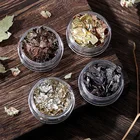 1 коробка золотистых серебристых блестящих хлопьев, Необычные Блестки из алюминиевой фольги для ногтей, хромированная пудра, зимние зеркальные художественные украшения