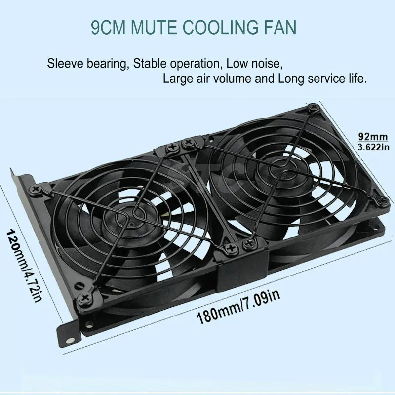 8cm 9cm universal desktop computer vga cooler partner ultra quiet 80mm 90mm 92mm chassis pci graphics card cooling fan companion free global shipping