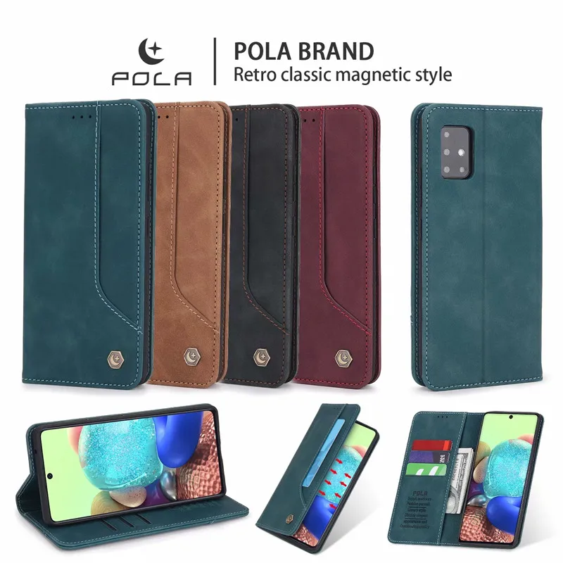 Flip Leather Case for Samsung Galaxy A70 A50 A30 A20 M51 M31S A21S A31 A41 A51 A71 4G A42 A52 A72 A12 A32 A22 A02S Wallet Cover
