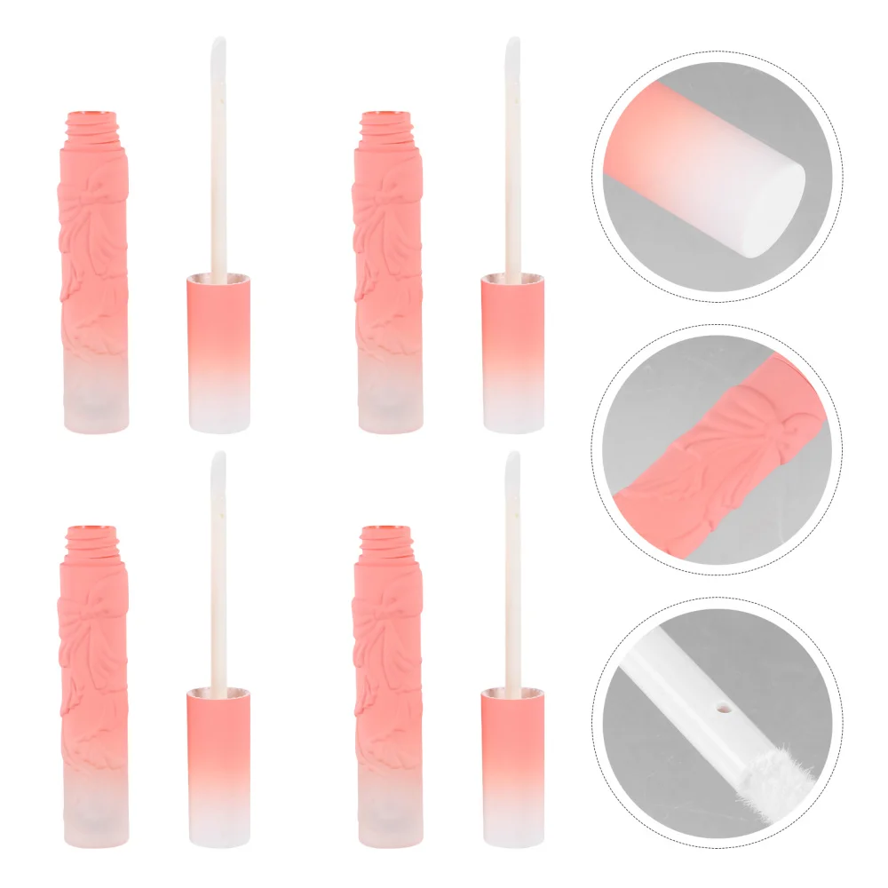 

4Pcs DIY Lip Gloss Tubes Refillable Lip Balm Bottles Lip Gloss Containers