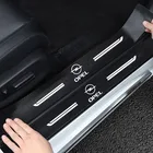 Наклейка из углеродного волокна для Opel Astra J H G K волоконные наклейки, защита от царапин, наклейка на дверные пороги автомобиля, защита порога