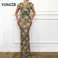 vintage sequin long evening dresses ladies 2020 mermaid style african women formal dresses evening gowns party abendkleider