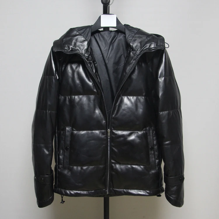 Мужской пуховик из натуральной овечьей кожи Осень-зима 2020 | - Цена: 5 361,32 руб.