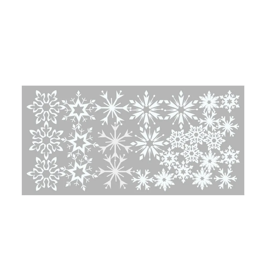 Настенная Наклейка для комнаты украшение Белая Снежинка Рождество лед снег