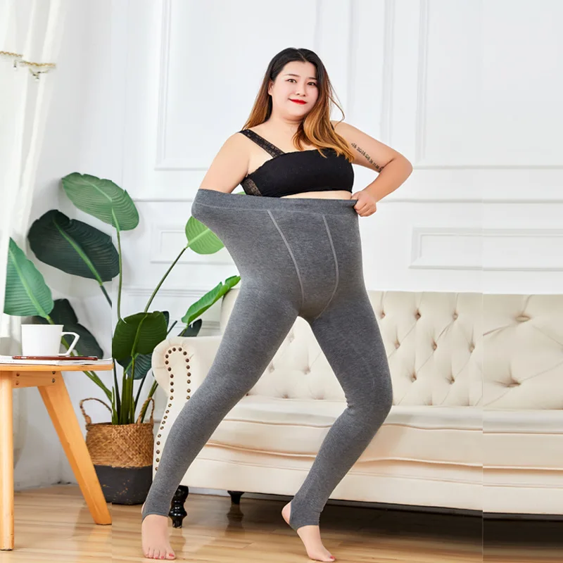 

Женские теплые леггинсы с высокой талией, зимние эластичные флисовые леггинсы большого размера с высокой талией, 500 г, 60-120 кг