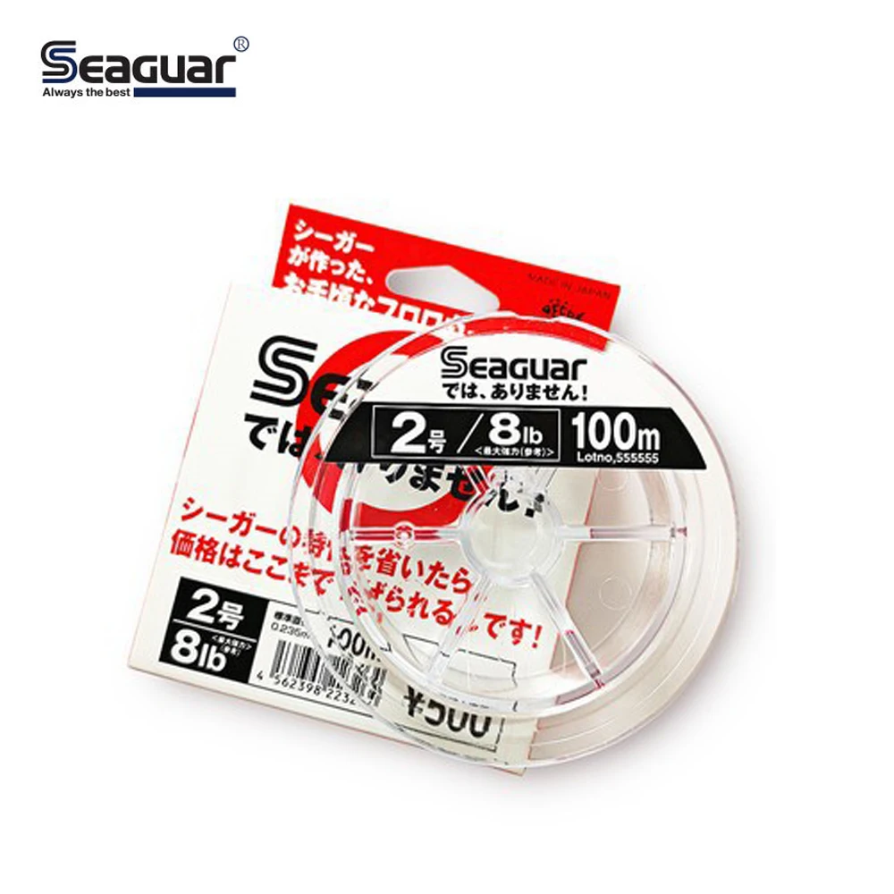 Оригинальная рыболовная леска SEAGUAR 100 м белая этикетка 4-20 фунтов 100%