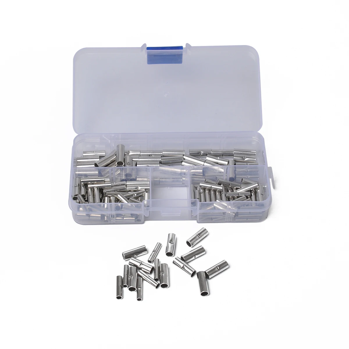 

150pcs 22-18 16-14 12-10 AWG Gauge Non-Insulated Butt Connectors Uninsulated Wire Ferrule Cable Crimp Terminal Kit for DIY