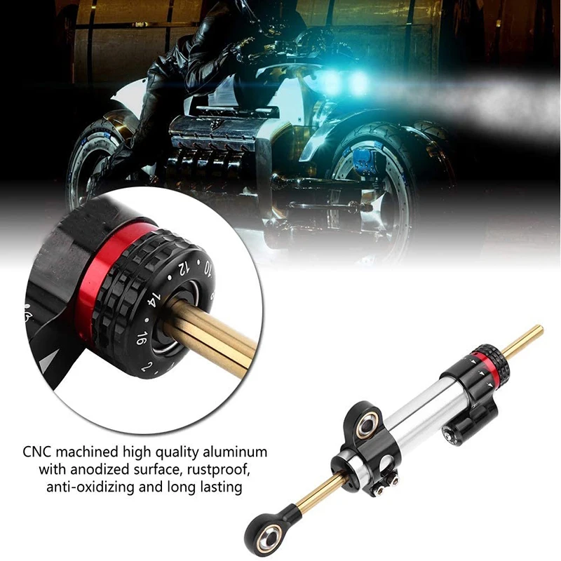Универсальный 2 5 см регулируемый рулевой демпфер Стабилизатор мотоцикла CNC