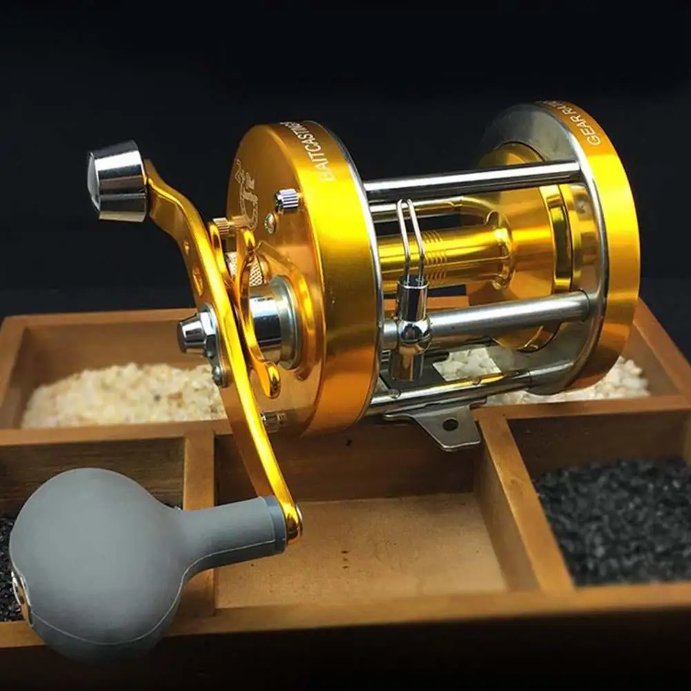 Металлический Барабан катушка для троллинговой рыбалки Single Rocker Arm глубоководная