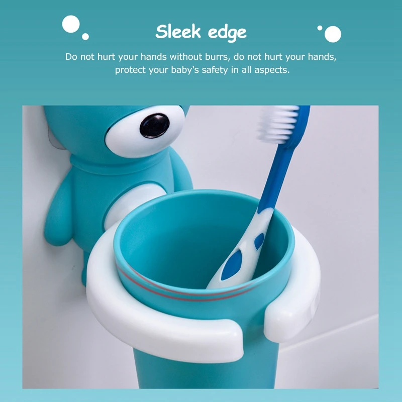 Cute Animal Child Kid Toothbrush Set with Rinse Cup and Holder Bathroom Accessories Toothpaste Shelf Gift | Дом и сад