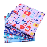 diy polyster and cotton fabric first aid kit patch polyester printing fabric sewing home textile clothing 50 140cmpiece