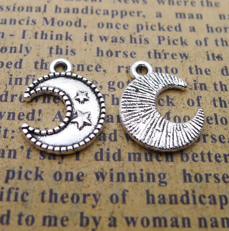 

Jewelry Making Charms Moon Charms Antique Silver Color 12x15mm 10 Pieces