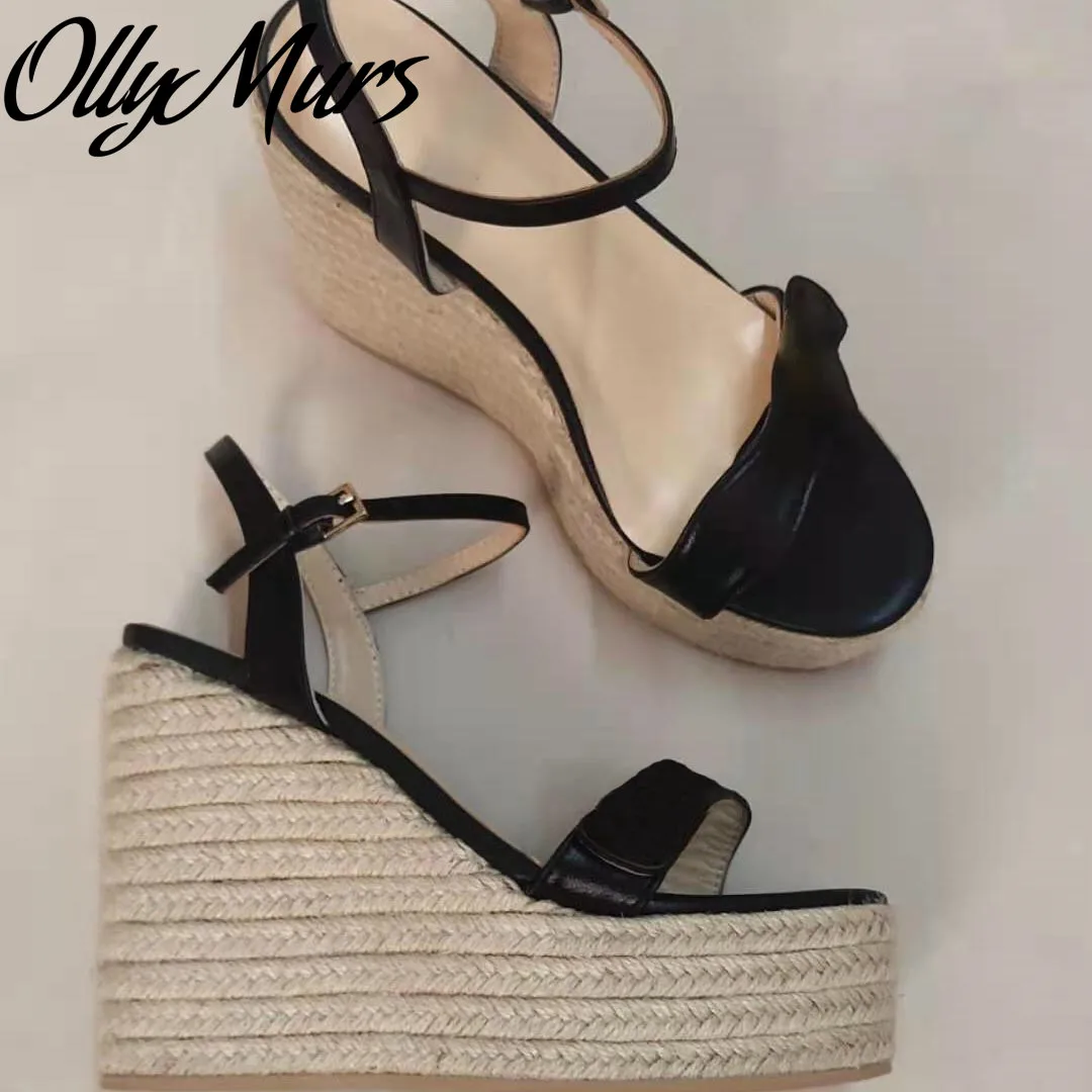 

Ollymurs New Summer Open Toe Platform HIgh Heels Luxury Brand Wedges Shoes Women Zapatos Mujer