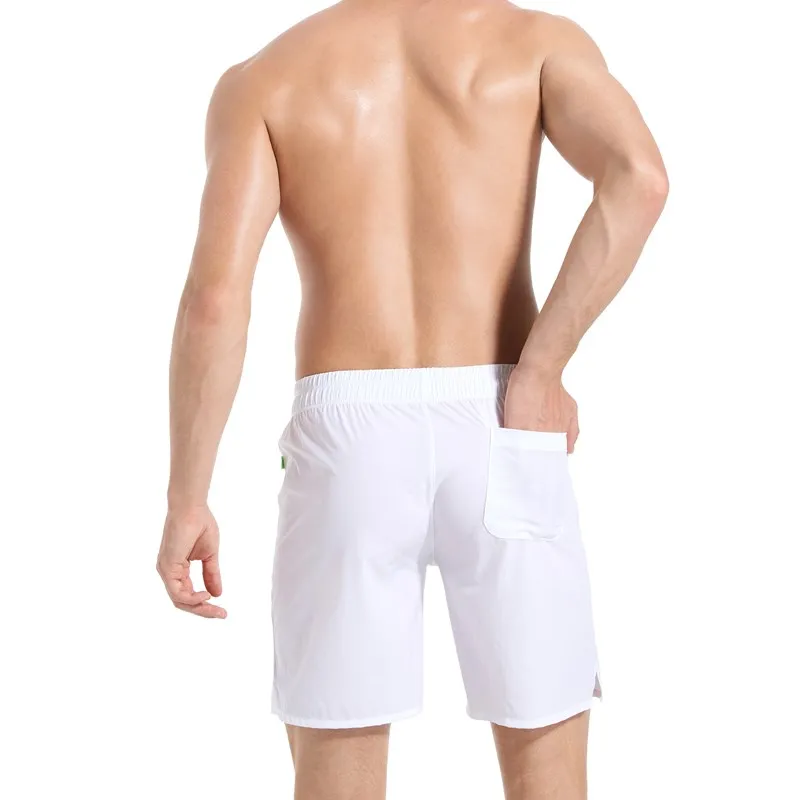 Шорты-боксеры мужские быстросохнущие дышащие однотонные пляжные одежда для