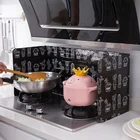 Складная Алюминиевая заслонка для кухонной плиты, защитный экран от разбрызгивания масла на сковороде, кухонные аксессуары