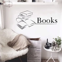 books library bookworm education school wall decals vinyl art home decor wall stickers reading room study decoration murals3683