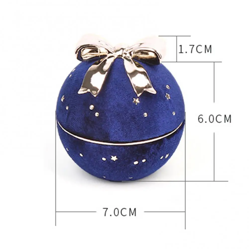 

Starry Sky Round Bowknot Ring Necklace Pendant Display Case Jewelry Storage Box