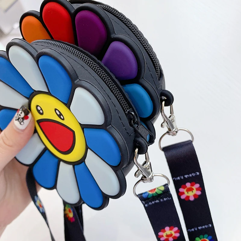 Кошелек для монет с подсолнухами милые забавные мягкие кошельки ключей из